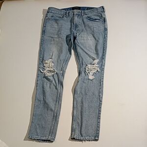 PacSun Women's Denim Blue Ripped Skinny Jeans